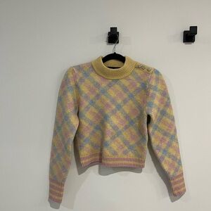 Zara Plaid Pastel Sweater